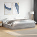 Cadru de pat cu lumini LED gri sonoma 200x200 cm lemn prelucrat - WALTI WALTI