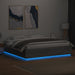 Cadru de pat cu lumini LED gri sonoma 180x200 cm lemn prelucrat - WALTI WALTI