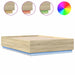 Cadru de pat cu LED stejar sonoma 160x200 cm lemn prelucrat - WALTI WALTI