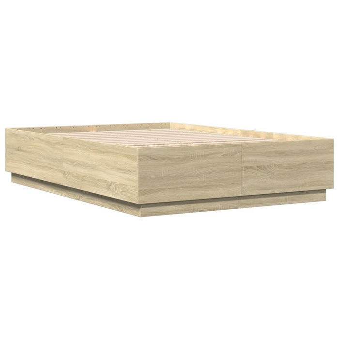 Cadru de pat cu LED stejar sonoma 160x200 cm lemn prelucrat - WALTI WALTI