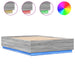 Cadru de pat cu lumini LED gri sonoma 160x200 cm lemn prelucrat - WALTI WALTI