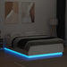 Cadru de pat cu lumini LED, alb, 150x200 cm, lemn prelucrat - WALTI WALTI