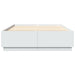 Cadru de pat cu lumini LED, alb, 150x200 cm, lemn prelucrat - WALTI WALTI