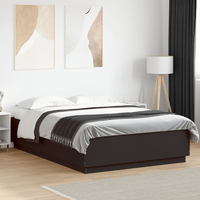 Cadru de pat cu LED fără saltea Negru 150x200 cm WALTI