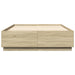 Cadru de pat cu LED stejar sonoma 150x200 cm lemn prelucrat - WALTI WALTI