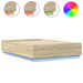 Cadru de pat cu LED stejar sonoma 120x200 cm lemn prelucrat - WALTI WALTI