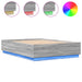 Cadru de pat cu lumini LED gri sonoma 120x200 cm lemn prelucrat - WALTI WALTI