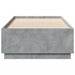Cadru de pat cu lumini LED gri beton 100x200 cm, lemn prelucrat - WALTI WALTI
