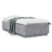 Cadru de pat cu lumini LED, gri beton, 90x200 cm lemn prelucrat - WALTI WALTI
