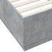 Cadru de pat cu lumini LED, gri beton, 90x200 cm lemn prelucrat - WALTI WALTI