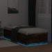 Cadru de pat cu LED, stejar fumuriu, 90x200 cm, lemn prelucrat - WALTI WALTI