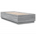 Cadru de pat cu lumini LED gri sonoma 90x200 cm, lemn prelucrat - WALTI WALTI