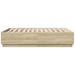 Cadru de pat cu LED stejar sonoma 135x190 cm lemn prelucrat - WALTI WALTI