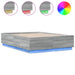 Cadru de pat cu LED, gri sonoma, 135x190 cm, lemn prelucrat - WALTI WALTI