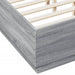 Cadru de pat cu LED, gri sonoma, 135x190 cm, lemn prelucrat - WALTI WALTI
