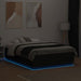 Cadru de pat cu lumini LED, negru, 120x190 cm, lemn prelucrat - WALTI WALTI