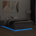 Cadru de pat cu lumini LED gri sonoma 120x190 cm lemn prelucrat - WALTI WALTI