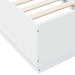 Cadru de pat cu lumini LED, alb, 90x190 cm, lemn prelucrat - WALTI WALTI