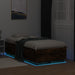 Cadru de pat cu LED, stejar fumuriu, 90x190 cm, lemn prelucrat - WALTI WALTI