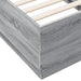Cadru de pat cu LED, gri sonoma, 90x190 cm, lemn prelucrat - WALTI WALTI