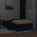 Cadru de pat cu LED, stejar maro, 90x190 cm, lemn prelucrat - WALTI WALTI