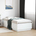 Cadru de pat cu LED, alb, 75x190 cm, lemn prelucrat - WALTI WALTI