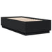 Cadru de pat cu LED, negru, 75x190 cm, lemn prelucrat - WALTI WALTI