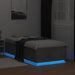 Cadru de pat cu LED, gri beton, 75x190 cm, lemn prelucrat - WALTI WALTI