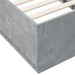 Cadru de pat cu LED, gri beton, 75x190 cm, lemn prelucrat - WALTI WALTI