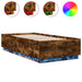 Cadru de pat cu LED stejar fumuriu 75x190 cm lemn prelucrat - WALTI WALTI