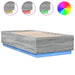 Cadru de pat cu LED gri sonoma 75x190 cm lemn prelucrat - WALTI WALTI