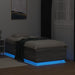Cadru de pat cu LED gri sonoma 75x190 cm lemn prelucrat - WALTI WALTI