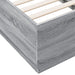 Cadru de pat cu LED gri sonoma 75x190 cm lemn prelucrat - WALTI WALTI