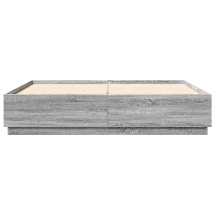 Cadru de pat, gri sonoma, 180x200 cm, lemn prelucrat - WALTI WALTI