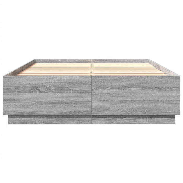 Cadru de pat, gri sonoma, 150x200 cm, lemn prelucrat - WALTI WALTI