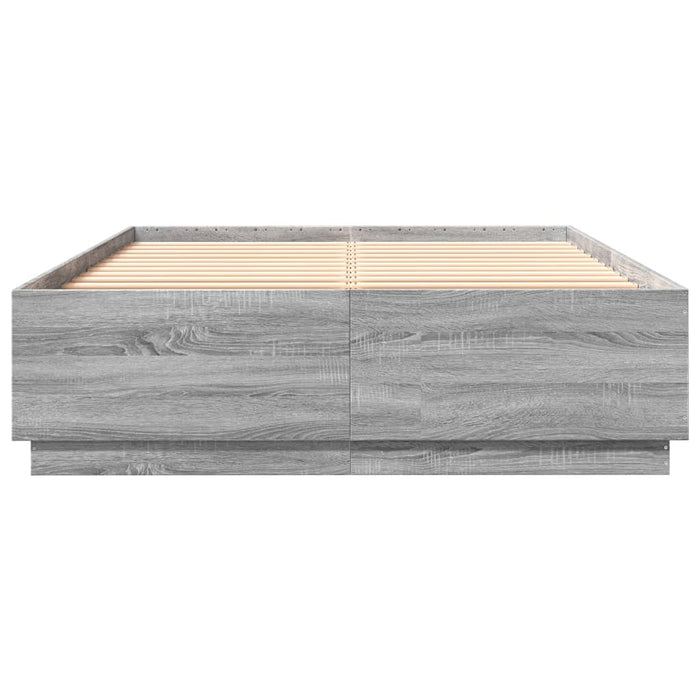 Cadru de pat, gri sonoma, 140x200 cm, lemn prelucrat - WALTI WALTI