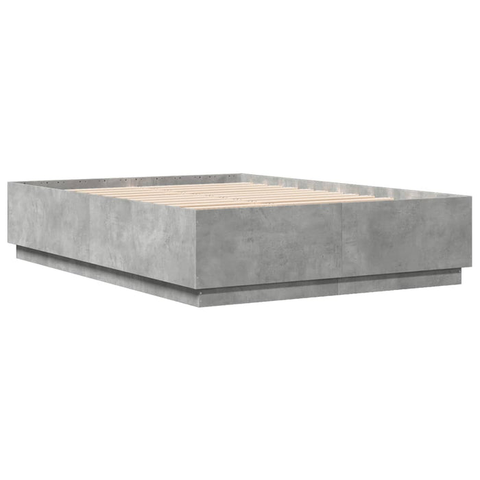 Cadru de pat, gri beton, 120x200 cm, lemn prelucrat - WALTI WALTI