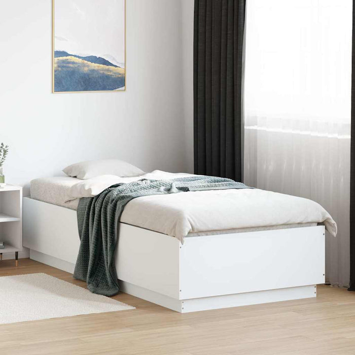 Cadru de pat, alb, 100x200 cm, lemn prelucrat - WALTI WALTI