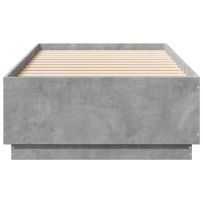 Cadru de pat, gri beton, 100x200 cm, lemn prelucrat - WALTI WALTI