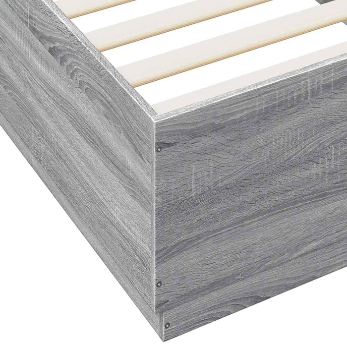 Cadru de pat, gri sonoma, 100x200 cm, lemn prelucrat - WALTI WALTI