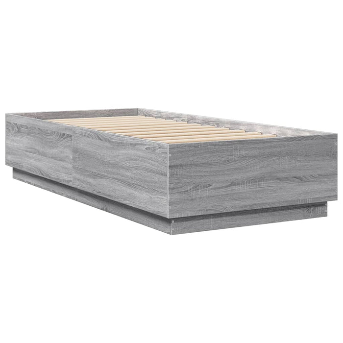 Cadru de pat, gri sonoma, 90x200 cm, lemn prelucrat - WALTI WALTI