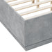 Cadru de pat, gri beton, 140x190 cm, lemn prelucrat - WALTI WALTI