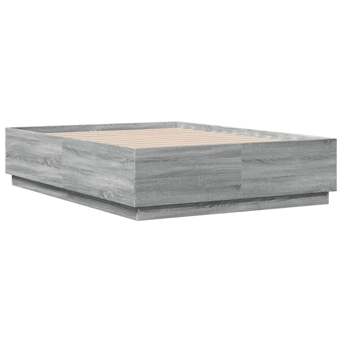 Cadru de pat, gri sonoma, 140x190 cm, lemn prelucrat WALTI