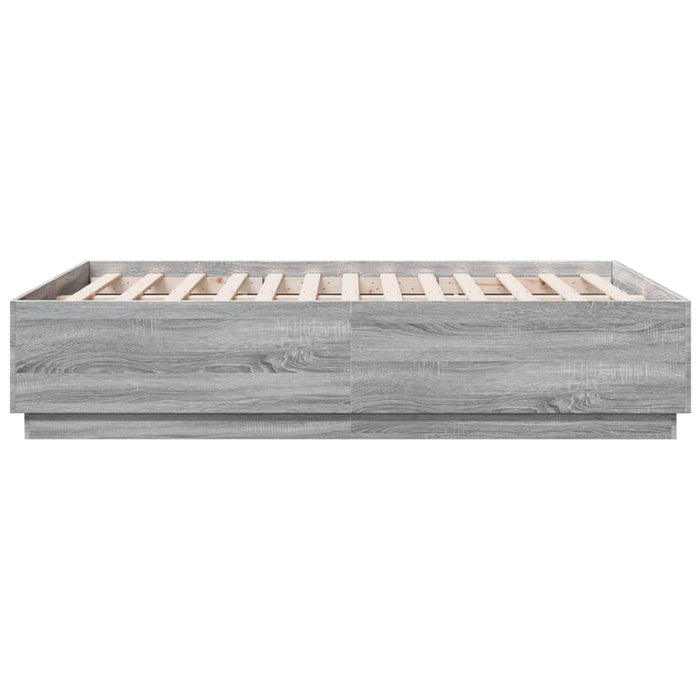 Cadru de pat, gri sonoma, 140x190 cm, lemn prelucrat WALTI