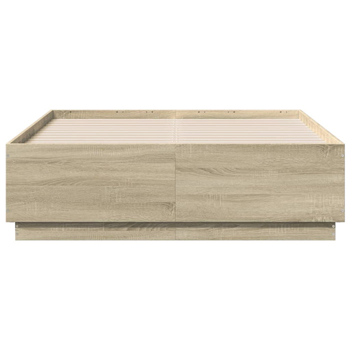 Cadru de pat, stejar sonoma, 135x190 cm, lemn prelucrat WALTI