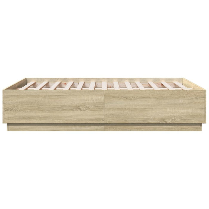 Cadru de pat, stejar sonoma, 135x190 cm, lemn prelucrat WALTI
