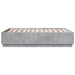 Cadru de pat, gri beton, 135x190 cm, lemn prelucrat - WALTI WALTI