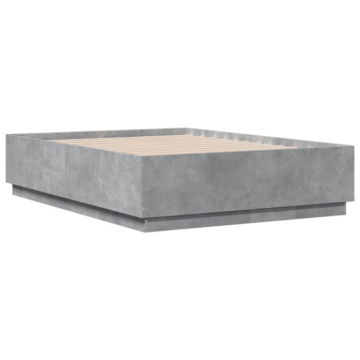 Cadru de pat, gri beton, 120x190 cm, lemn prelucrat - WALTI WALTI
