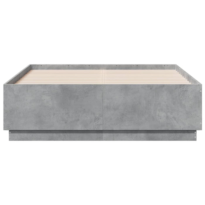 Cadru de pat, gri beton, 120x190 cm, lemn prelucrat - WALTI WALTI