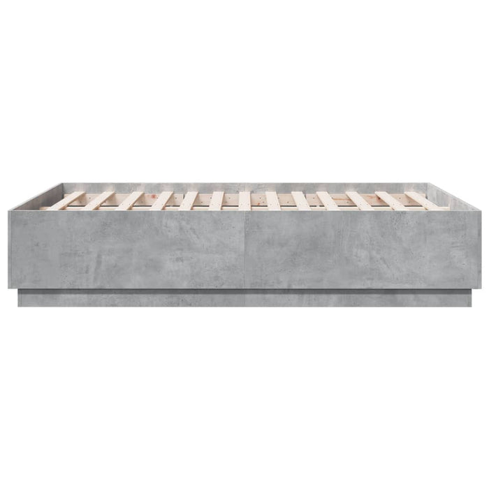 Cadru de pat, gri beton, 120x190 cm, lemn prelucrat - WALTI WALTI